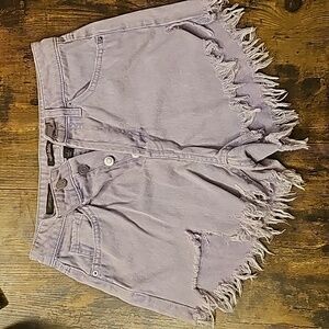 Wild Fable Cutoff Shorts, Light Purple, Distressed, High-Rise, Size 2